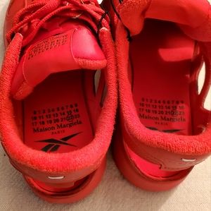 Red Maison Margiela athletic shoes with Reebok